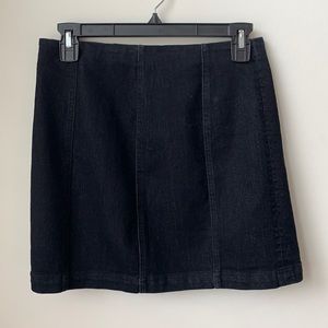 Black jean skirt